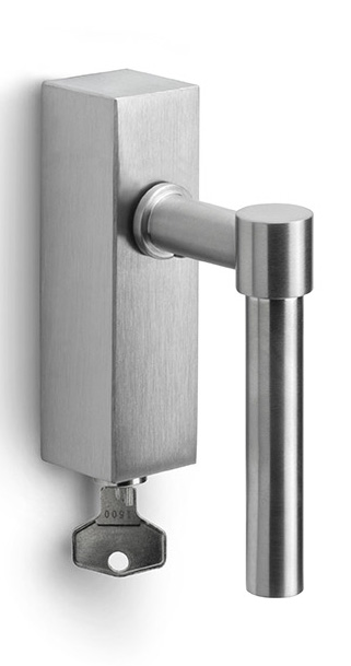 PBL15-DKLOCK - locking tilt and turn window handle satin stainless steel