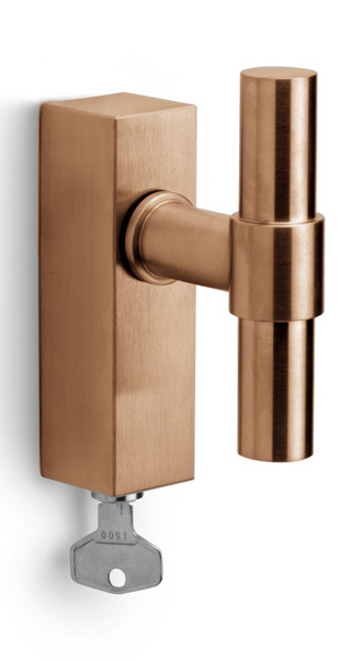 PBT20-DKLOCK - locking tilt and turn window handle PVD light bronze