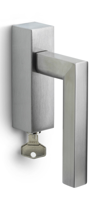 PBL23-DKLOCK - L TWO PBL23-DKLOCK locking tilt and turn window handle satin stainless steel left-turning