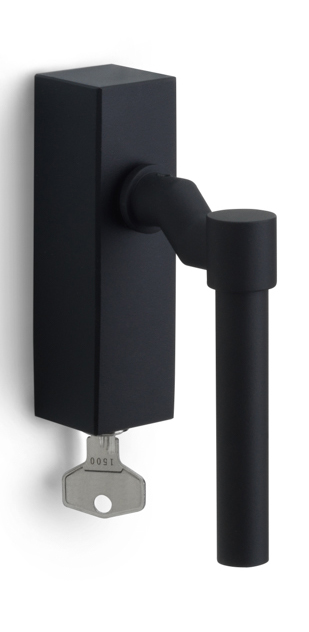PBL15F-DKLOCK - locking offset tilt and turn window handle satin black