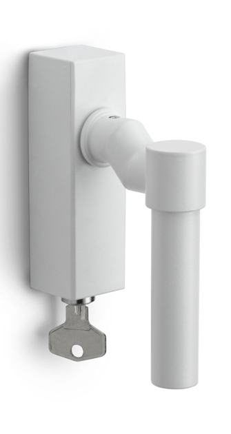 PBL20F-DKLOCK - locking offset tilt and turn window handle white