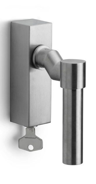 PBL20F-DKLOCK - locking offset tilt and turn window handle satin stainless steel