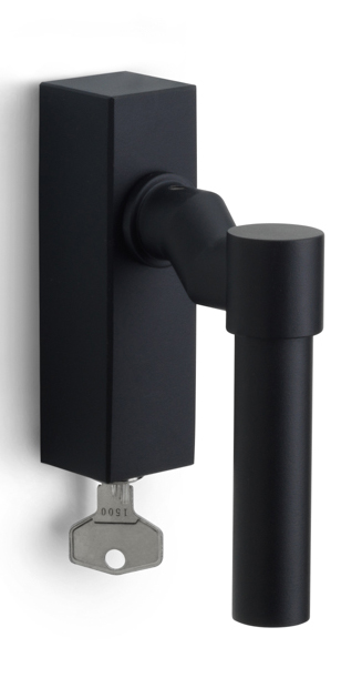 PBL20F-DKLOCK - locking offset tilt and turn window handle satin black