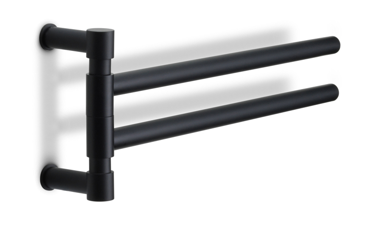 PB450 - swivel towel bar satin black