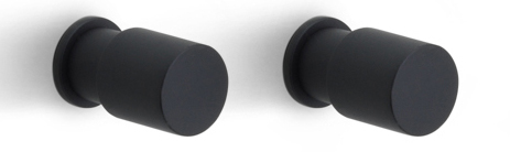 PB25 - set of two hooks satin black