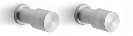 PB20 - set of two hooks satin stainless steel AISI 316