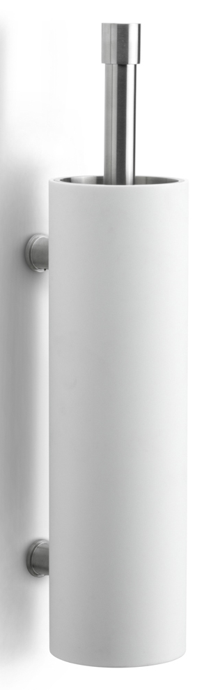PB303 - toilet brush holder wall-mounted satin stainless steel AISI 316/Corian®