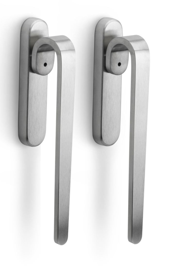 TB230PAY - set of lift-up sliding door handles profile cylinder hole Y69 satin stainless steel