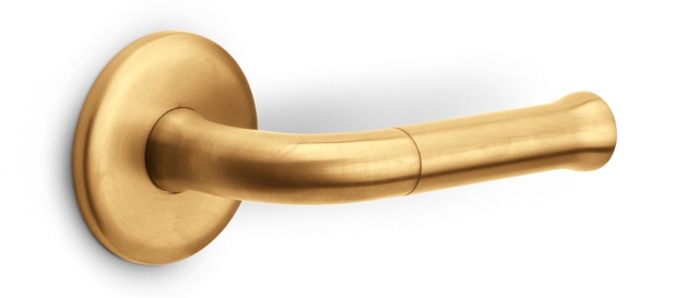 EV101ZL/64 - solid double sprung door handle on rose without logo satin black
