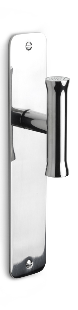 EV102P211SFC - unsprung lever handle on blank plate polished stainless steel