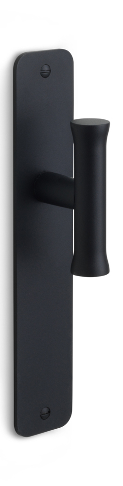 EV102P211SFC - unsprung lever handle on blank plate satin black