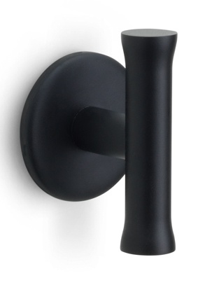 EV102ZL/64 - solid unsprung door handle on rose without logo satin black