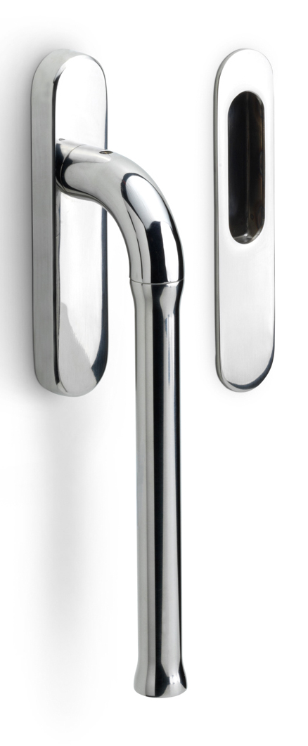 EV231ZL - lift-up sliding door handle without logo blank polished stainless steel