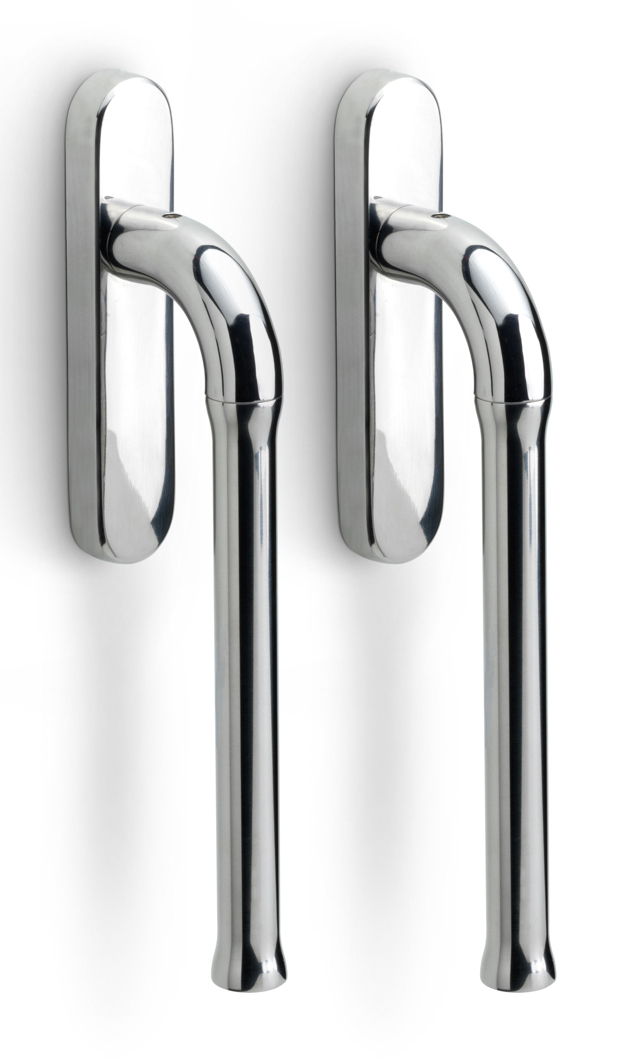 EV231ZLPA - set of lift-up sliding door handle without logo blank polished stainless steel