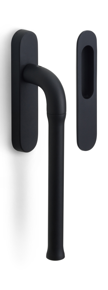 EV231ZLY - lift-up sliding door handle without logo profile cylinder hole Y69 satin black