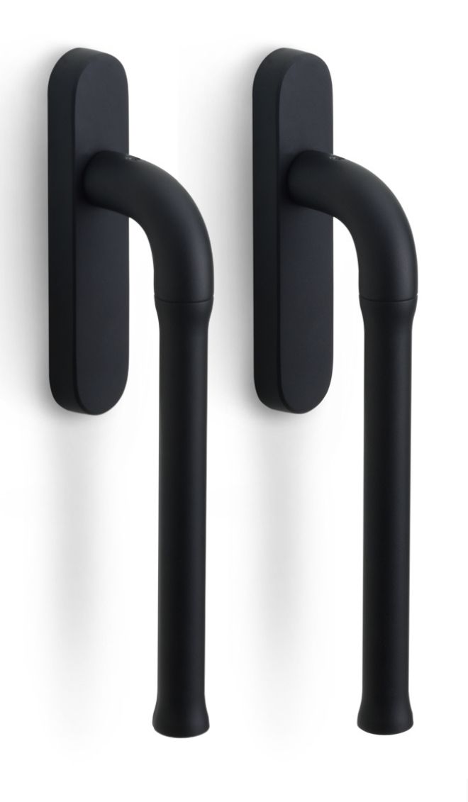EV231ZLPAY - set of lift-up sliding door handle without logo profile cylinder hole Y69 satin black