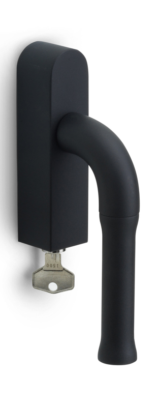 EV100-DKLOCK-O - locking tilt and turn window handle satin black