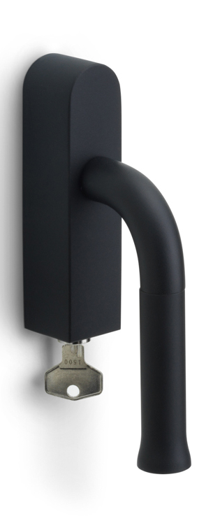 EV101ZL-DKLOCK-O - locking tilt and turn window handle without logo satin black