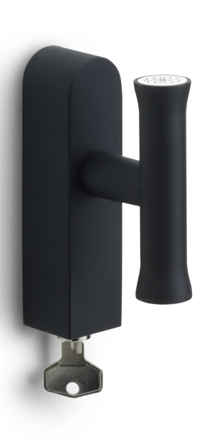 EV102-DKLOCK-O - locking tilt and turn window handle satin black