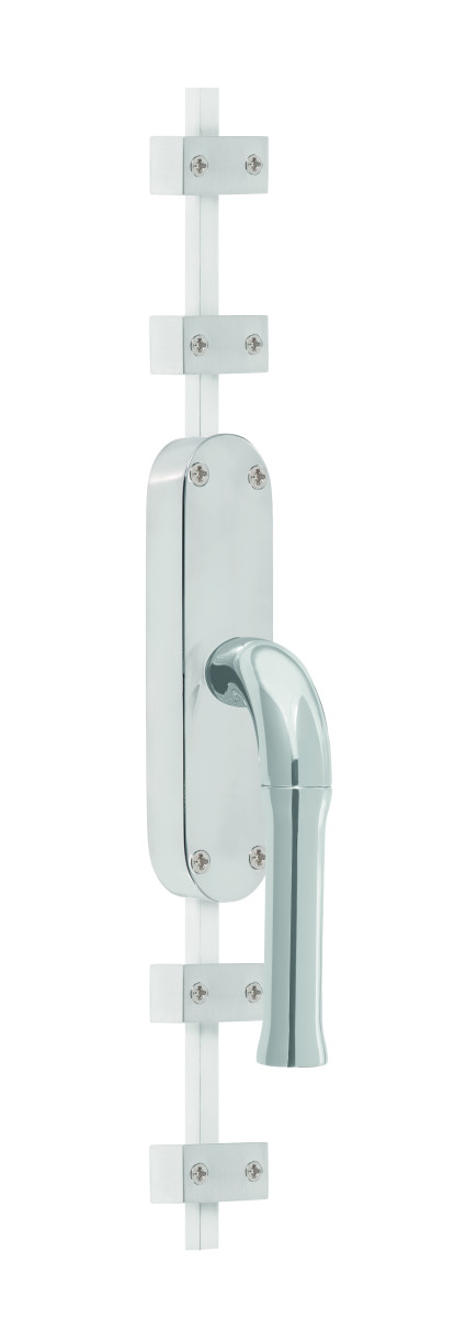 KO-EV100ZL - L NOUR KO-EV100ZL espagnolette bolt without logo polished stainless steel left-turning