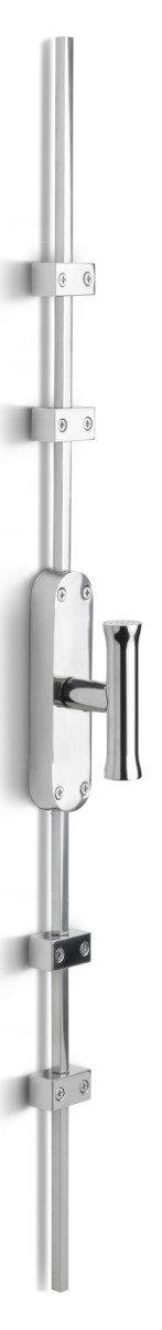 KO-EV102ZL - L NOUR KO-EV102ZL espagnolette bolt without logo polished stainless steel left-turning
