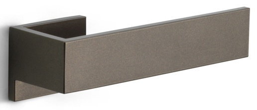 BM101 - solid sprung door handle on hidden rose bronze