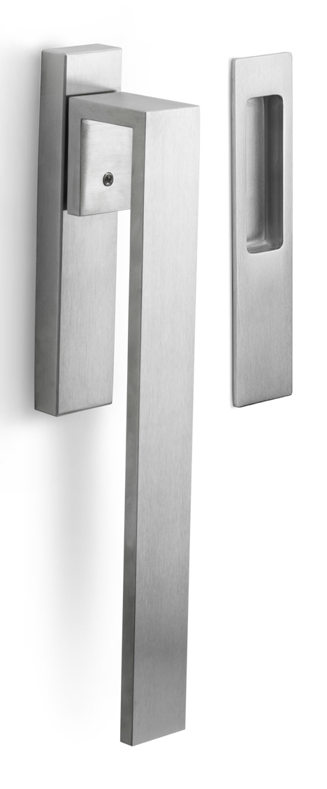 BM230 - lift-up sliding door handle blank satin stainless steel