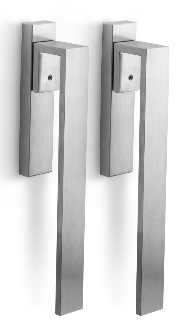 BM230PA - set of lift-up sliding door handles blank satin stainless steel