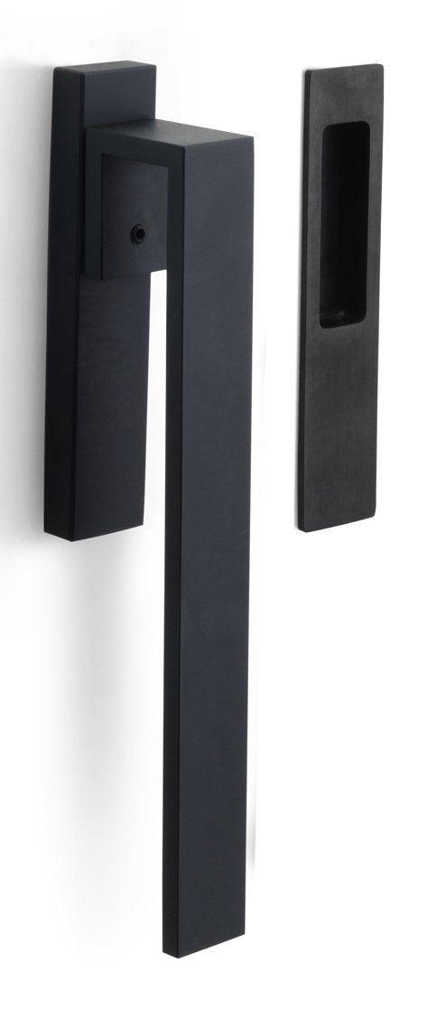 BM230Y - lift-up sliding door handle cylinder hole Y69 satin black