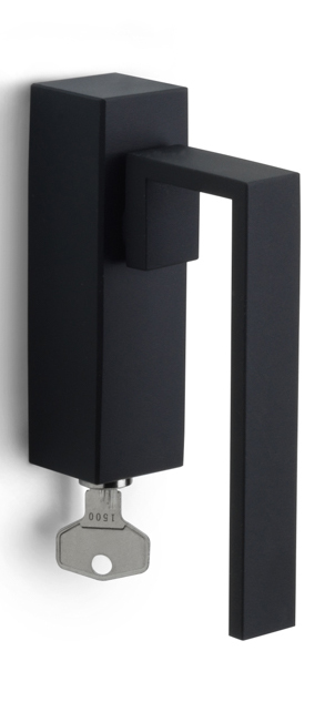 BM110-DKLOCK - locking tilt and turn window handle satin black