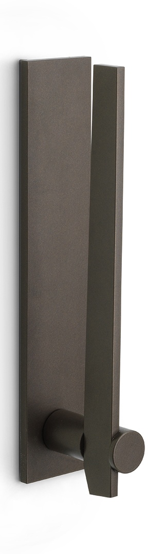 BB104-G - solid sprung door handle on rose  satin stainless steel