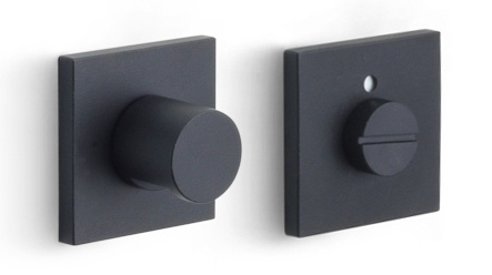 BBWCQ50 - turn and release set on square rose including Q5/6/7/8 spindle satin black