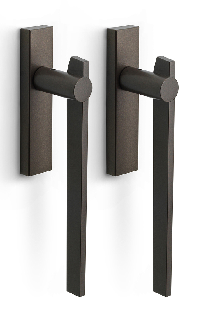 BB230PAY - set of lift-up sliding door handles with profile cylinder hole Y69 bronze