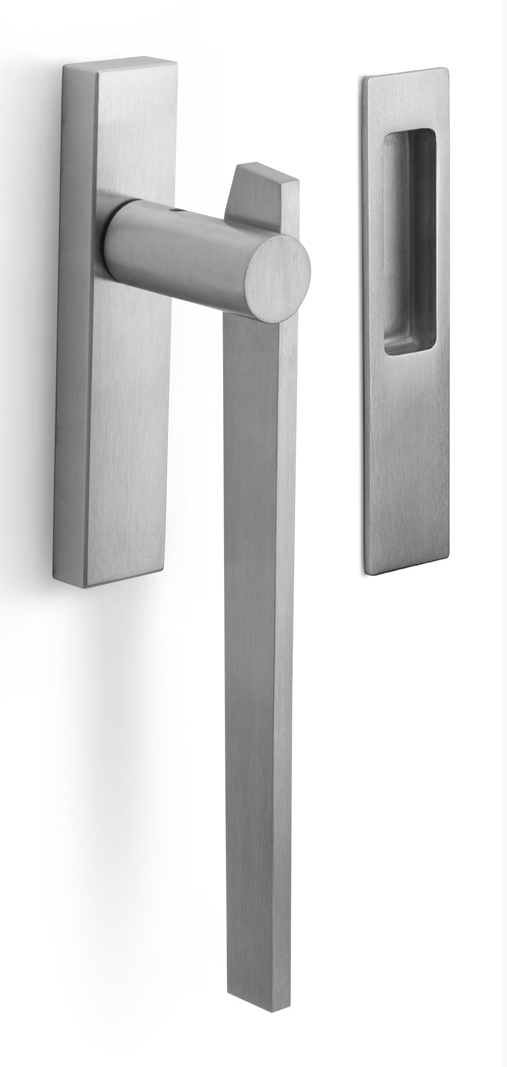 BB230Y - lift-up sliding door handle profile cylinder hole Y69 satin stainless steel