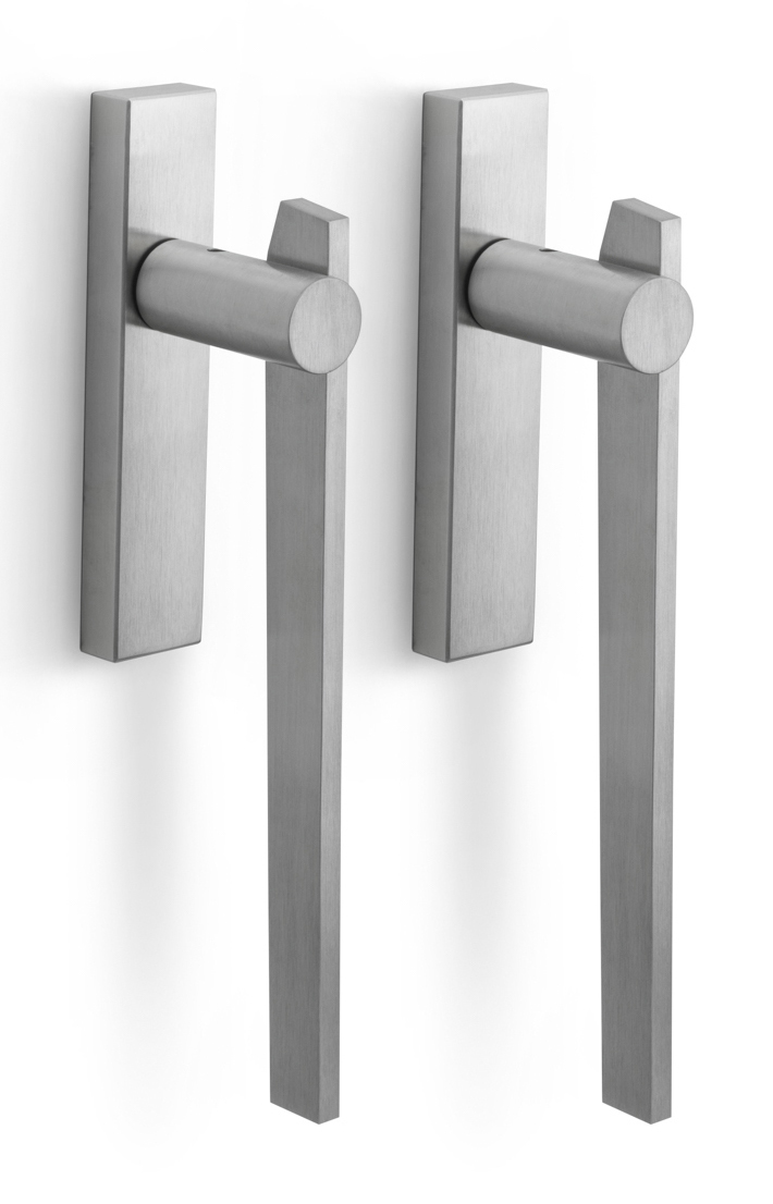 BB230PAY - set of lift-up sliding door handles with profile cylinder hole Y69 satin stainless steel