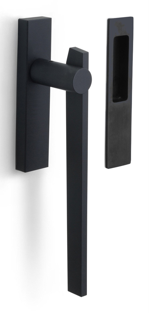 BB230Y - lift-up sliding door handle profile cylinder hole Y69 satin black