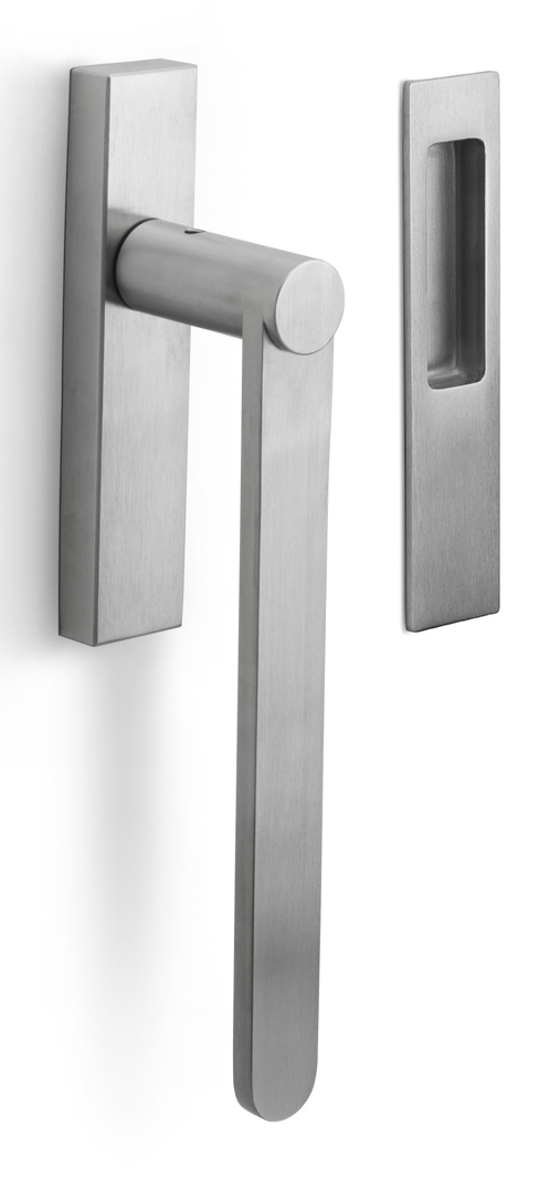 BB231Y - lift-up sliding door handle profile cylinder hole Y69 satin stainless steel