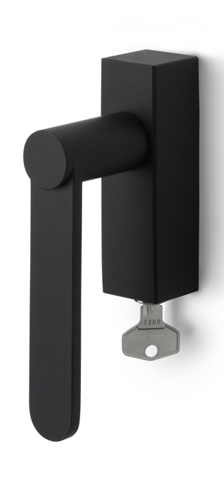 BB103-DKLOCK - L TENSE BB103-DKLOCK locking tilt and turn window handle satin black left-turning