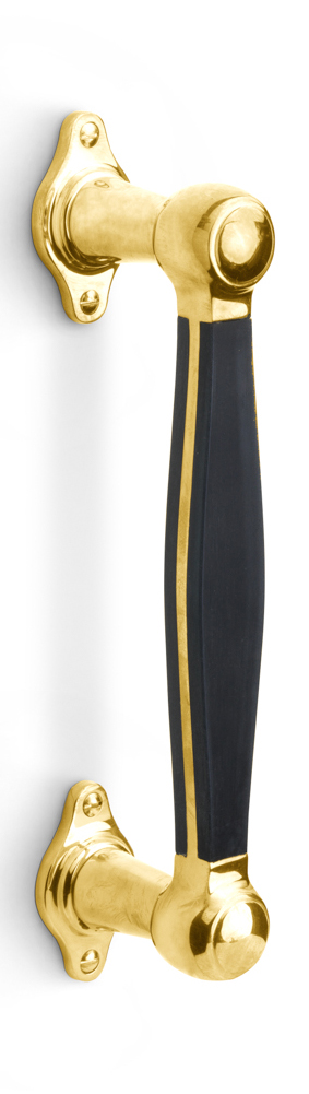 LZ185 - pull handle brass unlacquered/black