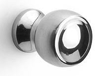 LZ35M - solid cabinet knob  satin stainless steel