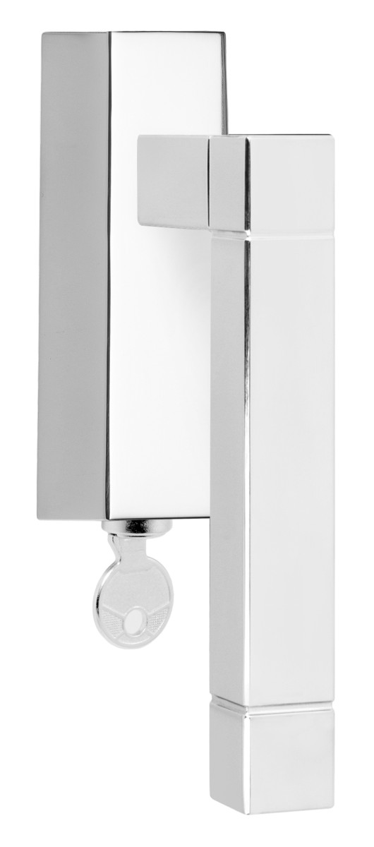 JB100-DKLOCK - R SQUARE JB100-DKLOCK locking tilt and turn window handle polished stainless steel right-turning