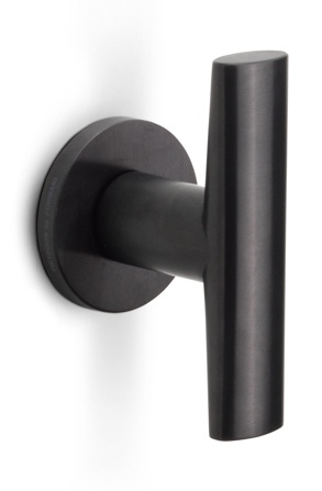 PBI103-G - solid sprung door handle on rose bronze