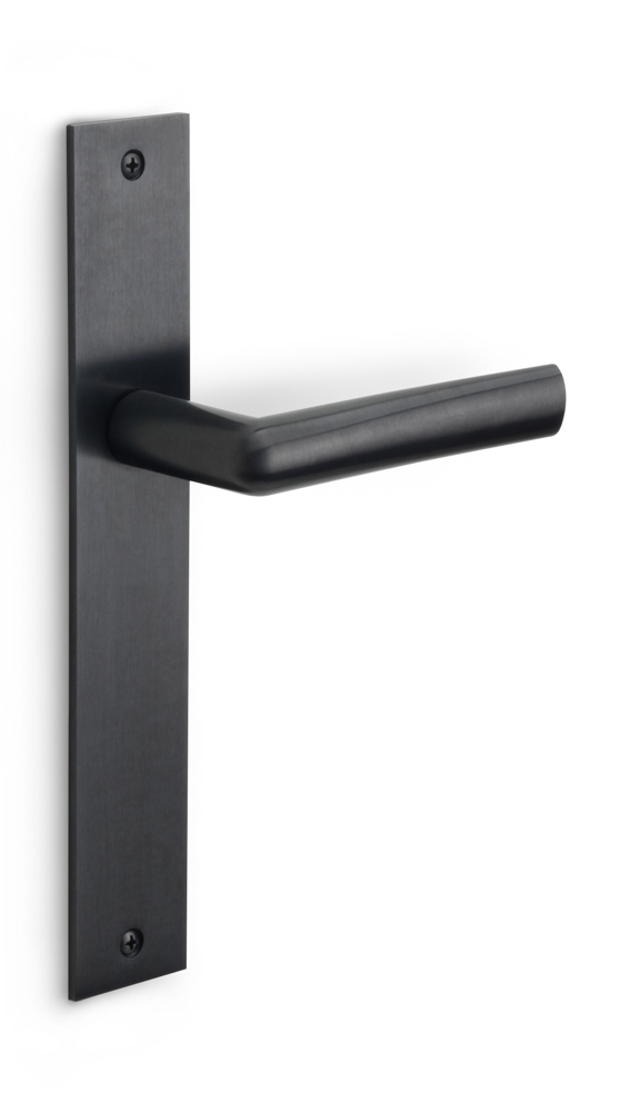 PBI100P236SFC - unsprung lever handle on blank plate PVD satin black