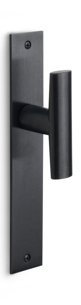 PBI103P236SFC - unsprung lever handle on blank plate PVD satin black