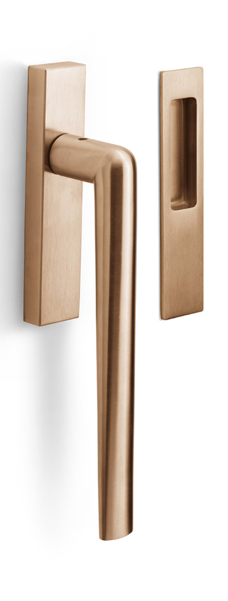 PBI230Y - lift-up sliding door handle profile cylinder hole Y69 PVD light bronze