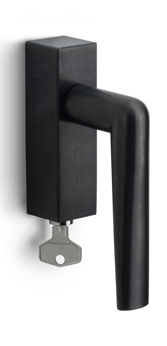PBI101-DKLOCK - R INC PBI101-DKLOCK locking tilt and turn window handle PVD satin black right-turning