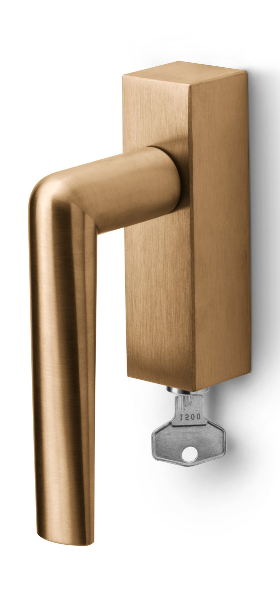 PBI102-DKLOCK - L INC PBI102-DKLOCK locking tilt and turn window handle PVD light bronze left-turning