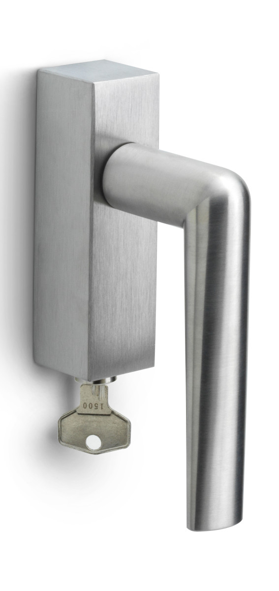 PBI102-DKLOCK - R INC PBI102-DKLOCK locking tilt and turn window handle satin stainless steel right-turning