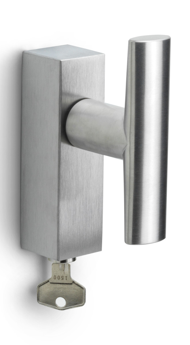 PBI103-DKLOCK - locking tilt and turn window handle satin stainless steel