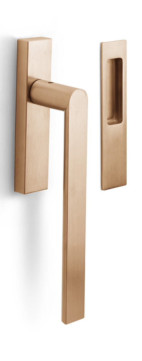 PBA230 - lift-up sliding door handle blank PVD light bronze
